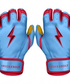 Bruce Bolt – BADER Series Youth Short Cuff Batting Gloves | BABY BLUE