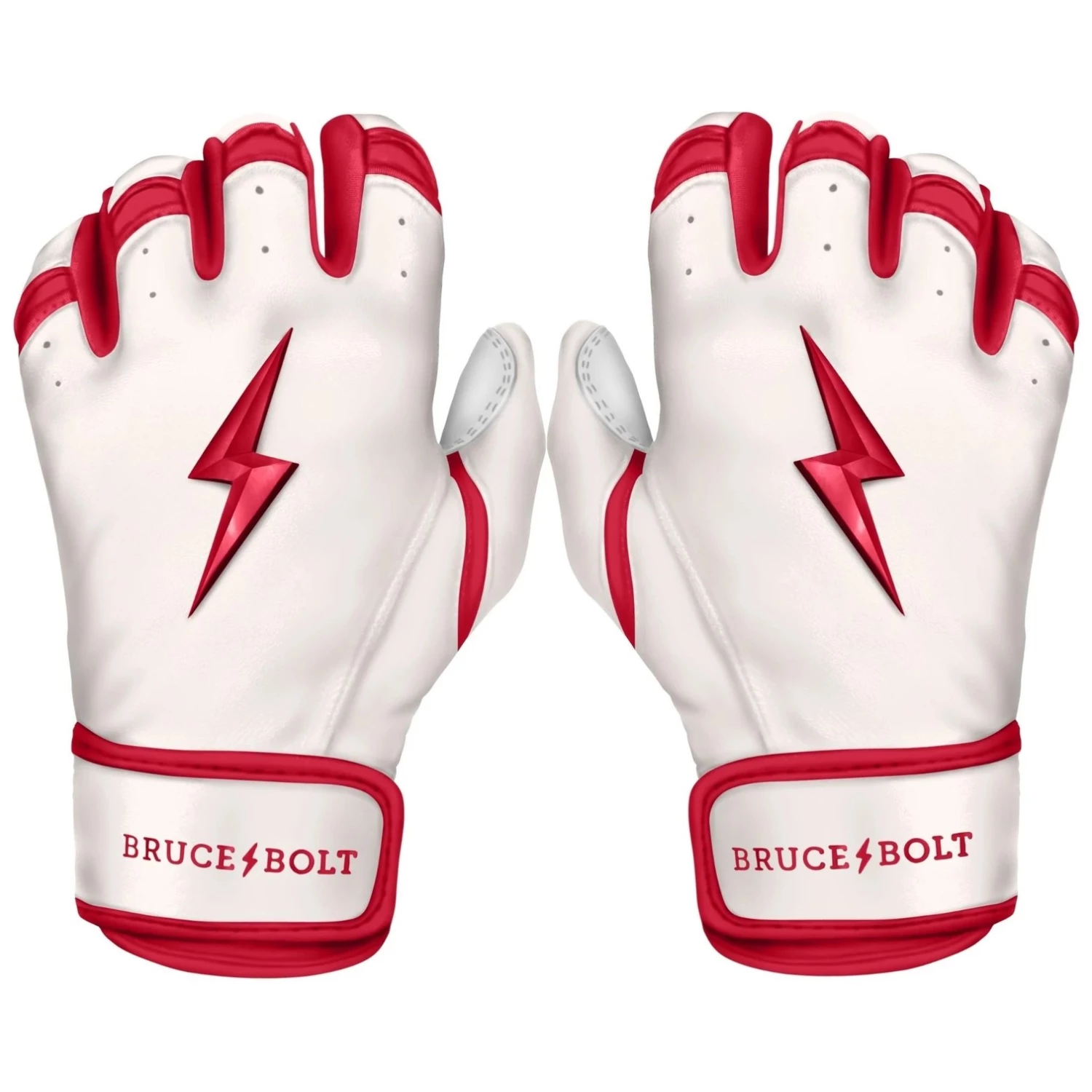 Bruce Bolt – BADER Series Adult Short Cuff Batting Gloves | BADER WHITE 1 Bruce Bolt – BADER Series Adult Short Cuff Batting Gloves | BADER WHITE