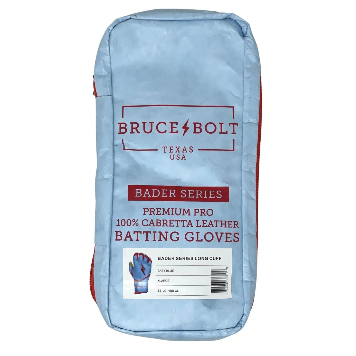 Bruce Bolt – BADER Series Youth Long Cuff Batting Gloves | BABY BLUE 3 Bruce Bolt – BADER Series Youth Long Cuff Batting Gloves | BABY BLUE - Image 3