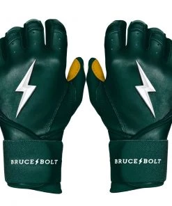 Bruce Bolt Batting Gloves – PREMIUM PRO Youth Long Cuff 25 Bruce Bolt Batting Gloves – PREMIUM PRO Youth Long Cuff -Baseball Official Website Long Cuff Green 1