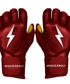Bruce Bolt Batting Gloves – PREMIUM PRO Youth Long Cuff 24 Bruce Bolt Batting Gloves – PREMIUM PRO Youth Long Cuff -Baseball Official Website Long Cuff Maroon 1