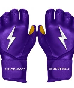 Bruce Bolt Batting Gloves – PREMIUM PRO Youth Long Cuff 26 Bruce Bolt Batting Gloves – PREMIUM PRO Youth Long Cuff -Baseball Official Website Long Cuff Purple 1