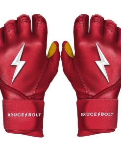 Bruce Bolt Batting Gloves – PREMIUM PRO Youth Long Cuff 22 Bruce Bolt Batting Gloves – PREMIUM PRO Youth Long Cuff -Baseball Official Website Long Cuff Red 1