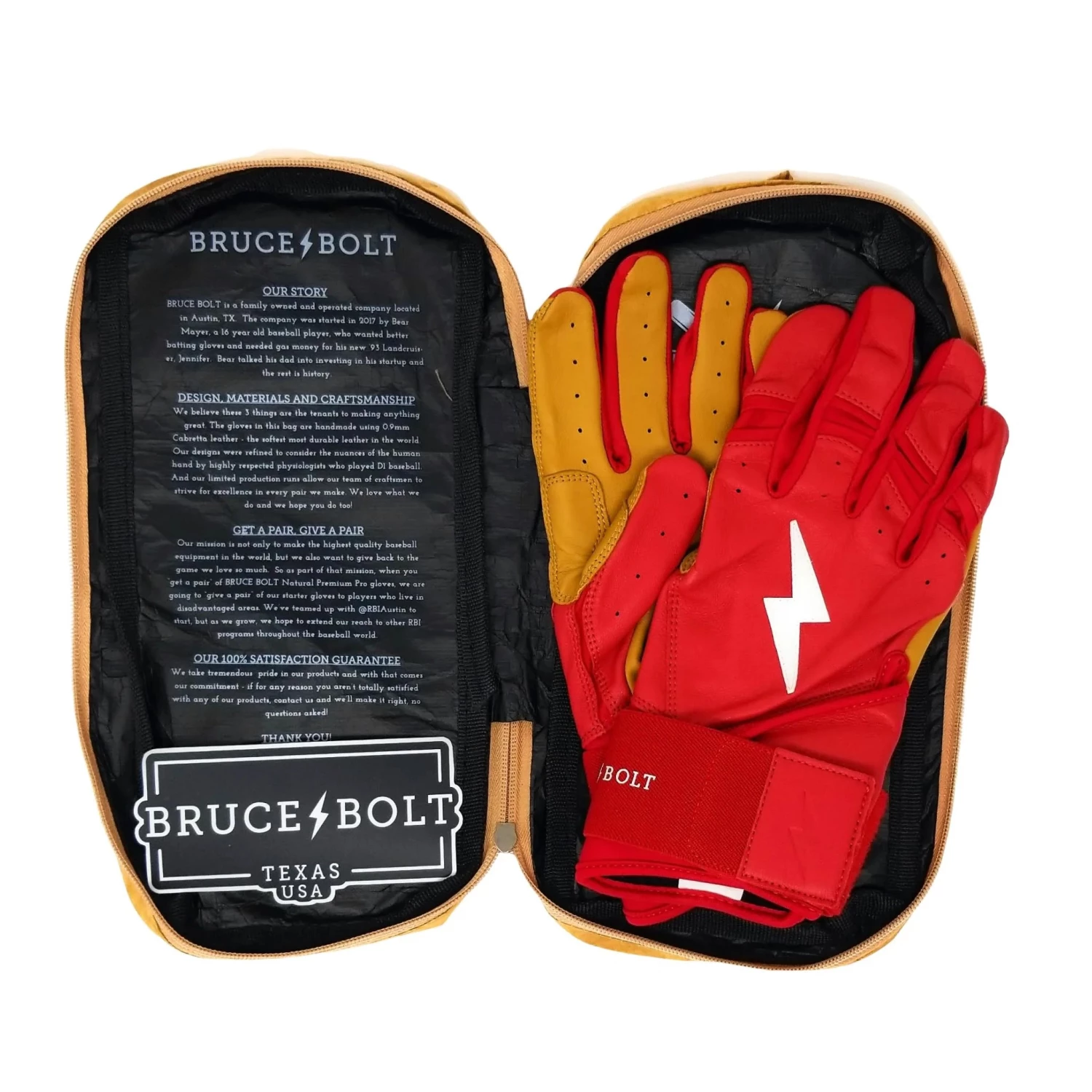 Bruce Bolt Batting Gloves – PREMIUM PRO Adult Long Cuff 1 Bruce Bolt Batting Gloves – PREMIUM PRO Adult Long Cuff