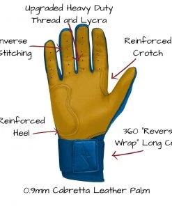Bruce Bolt Batting Gloves – PREMIUM PRO Youth Long Cuff 18 Bruce Bolt Batting Gloves – PREMIUM PRO Youth Long Cuff -Baseball Official Website Long Cuff Royal 2