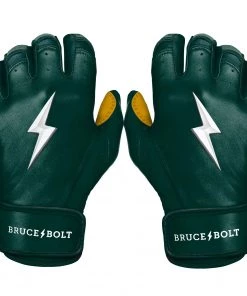 Bruce Bolt – PREMIUM PRO Adult Short Cuff Batting Gloves -Baseball Official Website Short Cuff Green 1 3