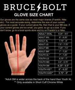 Bruce Bolt – PREMIUM PRO Youth Short Cuff Batting Gloves 21 Bruce Bolt – PREMIUM PRO Youth Short Cuff Batting Gloves -Baseball Official Website Size Chart 2 2