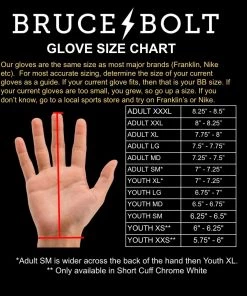 Bruce Bolt – BADER Series Adult Long Cuff Batting Gloves | BADER WHITE -Baseball Official Website Size Chart 5