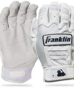 Franklin CFX Pro Chrome Batting Gloves – Adult – White