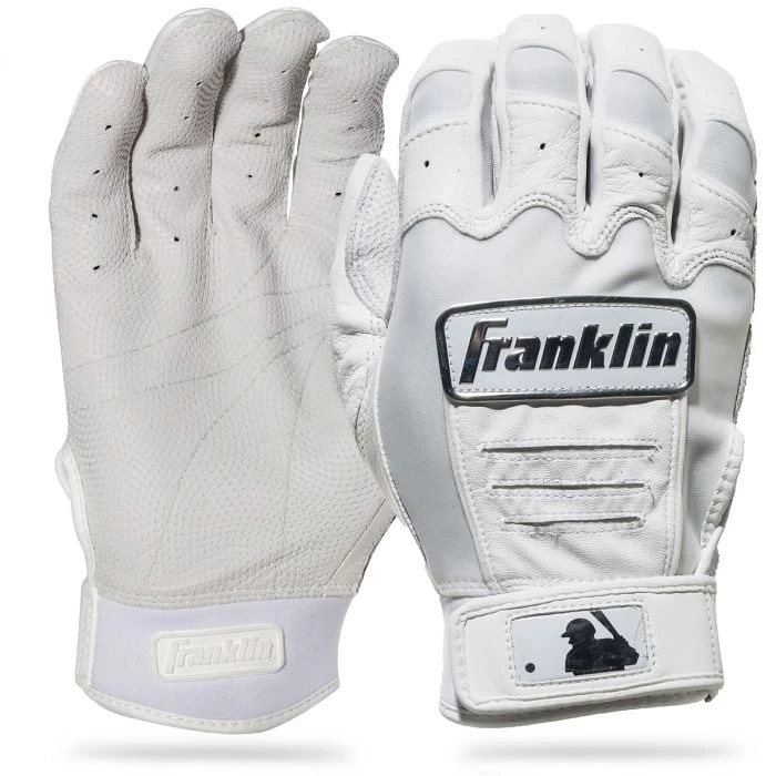 Franklin CFX Pro Chrome Batting Gloves – Adult – White 1 Franklin CFX Pro Chrome Batting Gloves – Adult – White