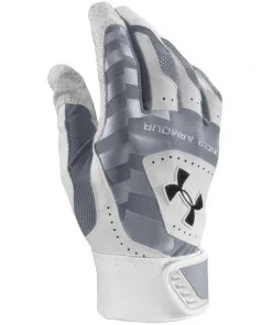 Under Armour Adult Yard Batting Gloves – Grey/White