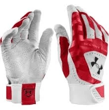 Under Armour Adult Yard Batting Gloves – Red/White