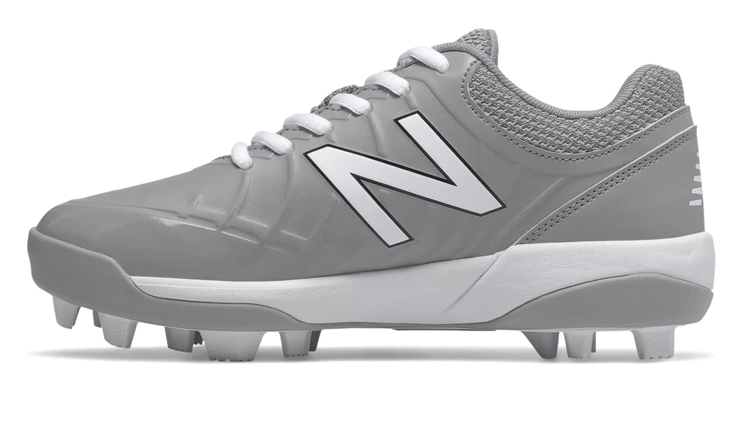 New Balance 4040v5 Youth Molded Cleats – Grey/White (J4040TG5) 2 New Balance 4040v5 Youth Molded Cleats – Grey/White (J4040TG5) - Image 2