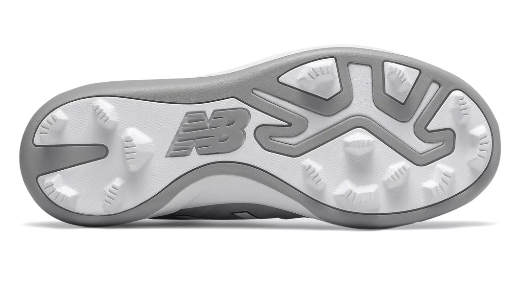 New Balance 4040v5 Youth Molded Cleats – Grey/White (J4040TG5) 4 New Balance 4040v5 Youth Molded Cleats – Grey/White (J4040TG5) - Image 4