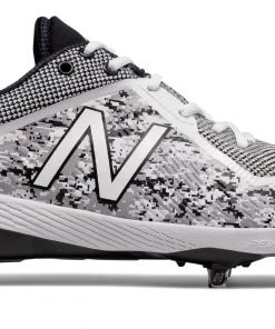 New Balance – White/Black Camo 4040v4 Baseball Spikes (L4040PW4)