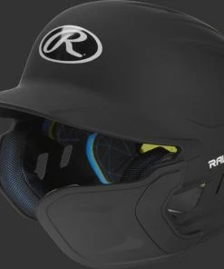 Rawlings Mach Batting Helmet W/ EXT Flap – Black (MACHEXTR)