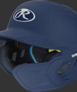 Rawlings Mach Batting Helmet W/ EXT Flap – Navy (MACHEXTR)