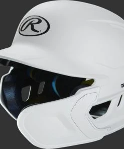 Rawlings Mach Batting Helmet W/ EXT Flap – White (MACHEXTR)
