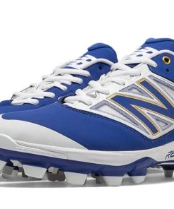 New Balance – Royal/White Low Rubber Baseball Cleats (PL4040D3)