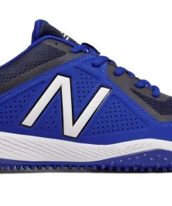 New Balance β Black/Blue 4040v4 Baseball Turf Shoes (T4040BB4)