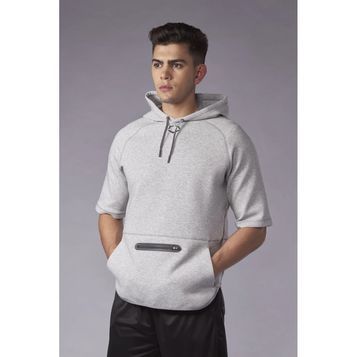 Evoshield Men’s Pro Team Short Sleeve Hoodie – Grey 1 Evoshield Men’s Pro Team Short Sleeve Hoodie – Grey