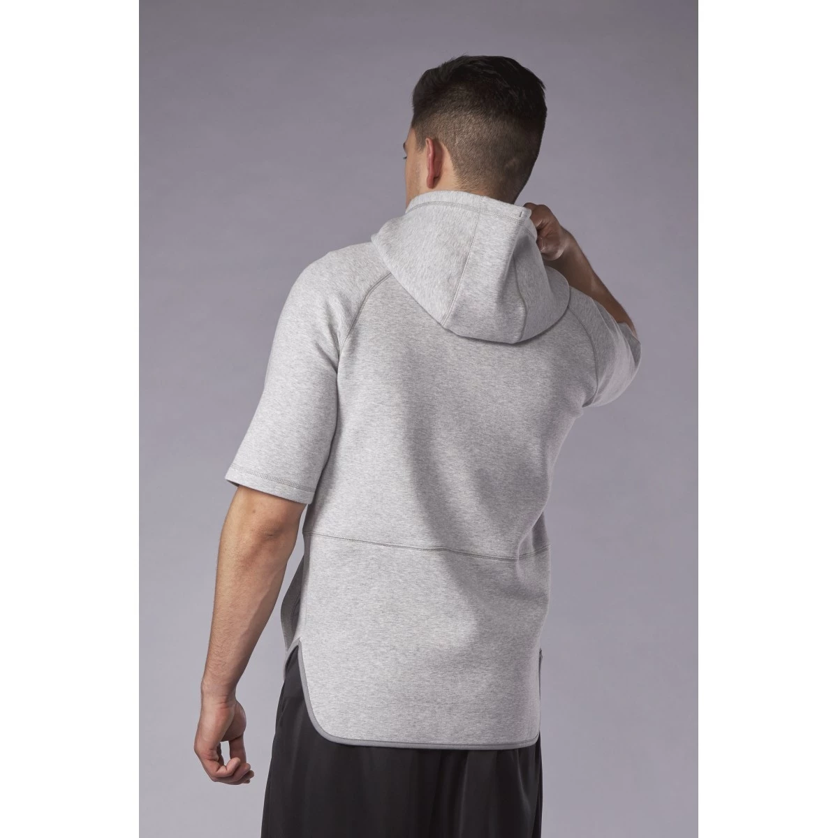 Evoshield Men’s Pro Team Short Sleeve Hoodie – Grey 4 Evoshield Men’s Pro Team Short Sleeve Hoodie – Grey - Image 4